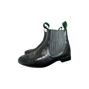 La Barca Mens Sz 8 Black Western Leather Boots Botin Charro Bota Chukas Mexico